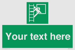 Custom Emergency Escape Ladder Sign